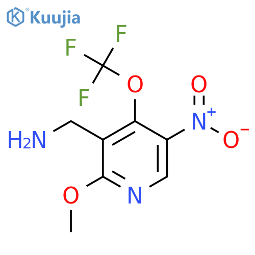 3-(Aminomethyl)-2-methoxy-5-nitro-4-(trifluoromethoxy)pyridine structure