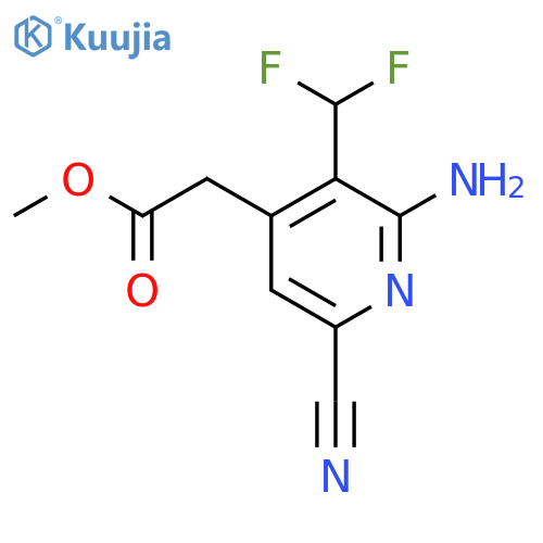 Methyl 2-amino-6-cyano-3-(difluoromethyl)pyridine-4-acetate structure