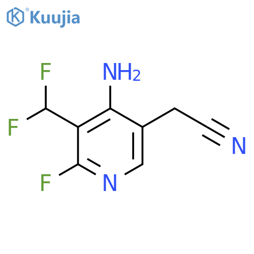 4-Amino-3-(difluoromethyl)-2-fluoropyridine-5-acetonitrile structure