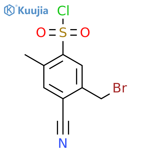 5-Bromomethyl-4-cyano-2-methylbenzenesulfonyl chloride structure