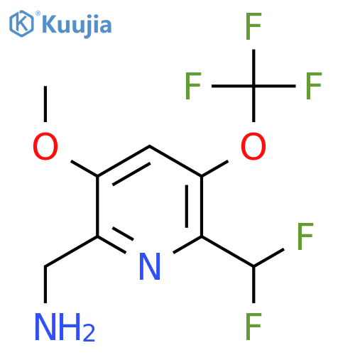2-(Aminomethyl)-6-(difluoromethyl)-3-methoxy-5-(trifluoromethoxy)pyridine structure