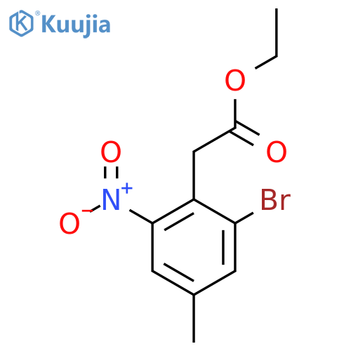 Ethyl 2-bromo-4-methyl-6-nitrophenylacetate structure