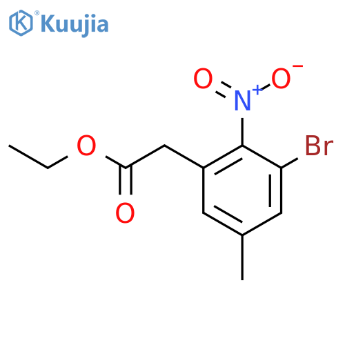 Ethyl 3-bromo-5-methyl-2-nitrophenylacetate structure