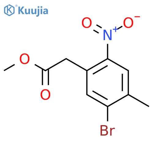 Methyl 5-bromo-4-methyl-2-nitrophenylacetate structure
