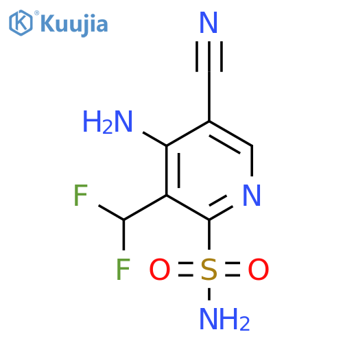 4-Amino-5-cyano-3-(difluoromethyl)pyridine-2-sulfonamide structure