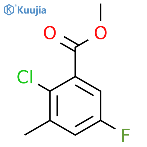 Methyl 2-chloro-5-fluoro-3-methylbenzoate structure