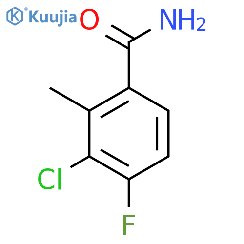 3-Chloro-4-fluoro-2-methylbenzamide structure