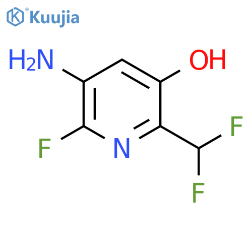 3-Amino-6-(difluoromethyl)-2-fluoro-5-hydroxypyridine structure