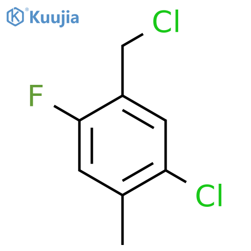 5-Chloro-2-fluoro-4-methylbenzyl chloride structure
