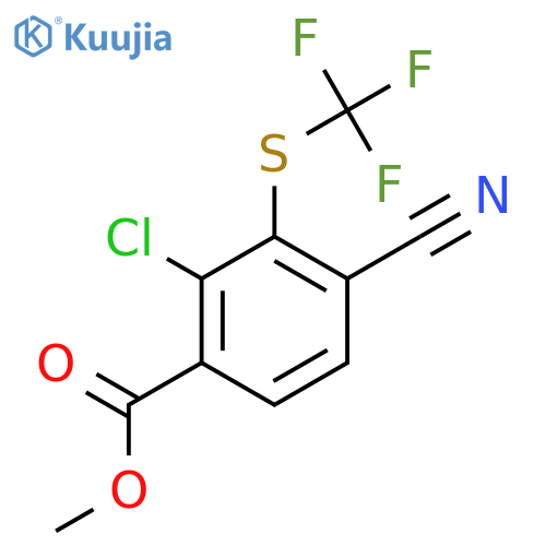 Methyl 2-chloro-4-cyano-3-(trifluoromethylthio)benzoate structure