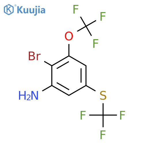 2-Bromo-3-trifluoromethoxy-5-(trifluoromethylthio)aniline structure