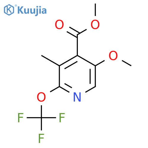 Methyl 5-methoxy-3-methyl-2-(trifluoromethoxy)pyridine-4-carboxylate structure