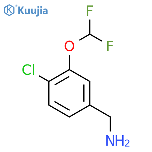 4-Chloro-3-(difluoromethoxy)benzylamine structure
