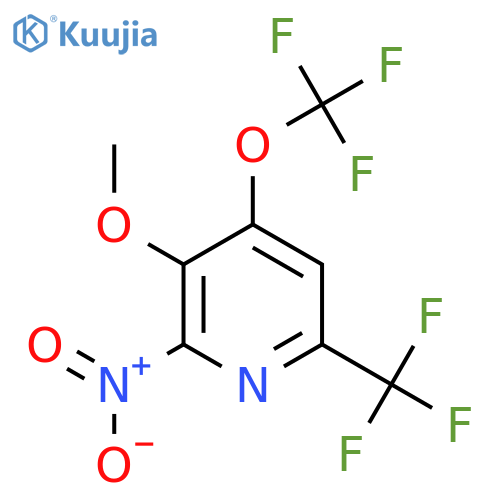3-Methoxy-2-nitro-4-(trifluoromethoxy)-6-(trifluoromethyl)pyridine structure