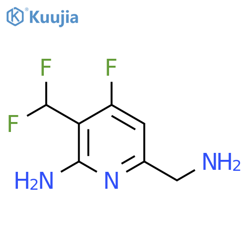2-Amino-6-(aminomethyl)-3-(difluoromethyl)-4-fluoropyridine structure