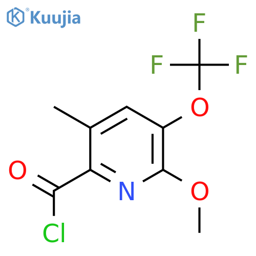 2-Methoxy-5-methyl-3-(trifluoromethoxy)pyridine-6-carbonyl chloride structure
