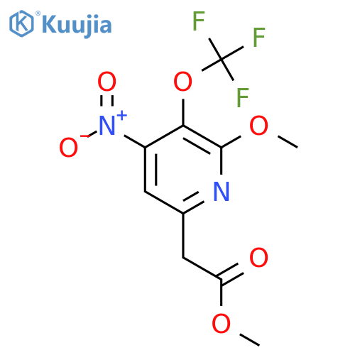 Methyl 2-methoxy-4-nitro-3-(trifluoromethoxy)pyridine-6-acetate structure
