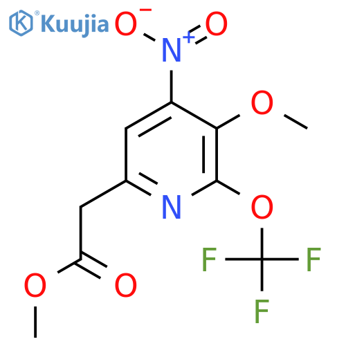 Methyl 3-methoxy-4-nitro-2-(trifluoromethoxy)pyridine-6-acetate structure