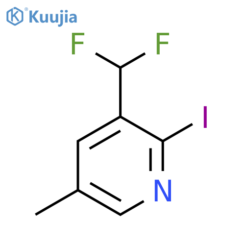 3-(Difluoromethyl)-2-iodo-5-methylpyridine structure