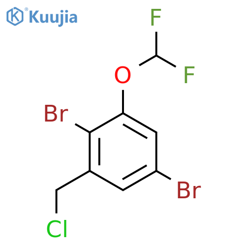 2,5-Dibromo-3-(difluoromethoxy)benzyl chloride structure