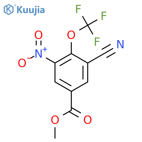 Methyl 3-cyano-5-nitro-4-(trifluoromethoxy)benzoate structure