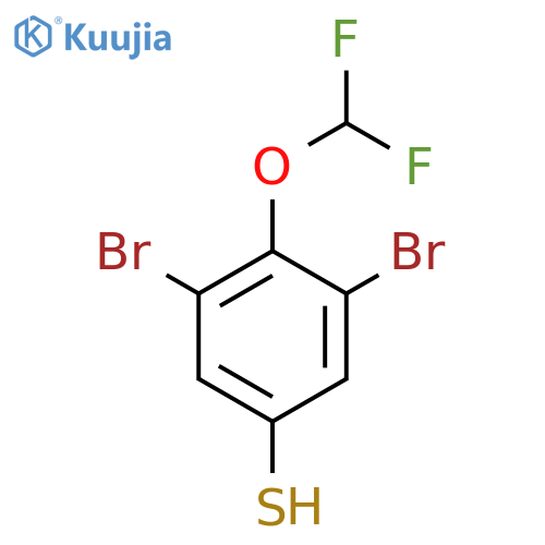3,5-Dibromo-4-(difluoromethoxy)thiophenol structure