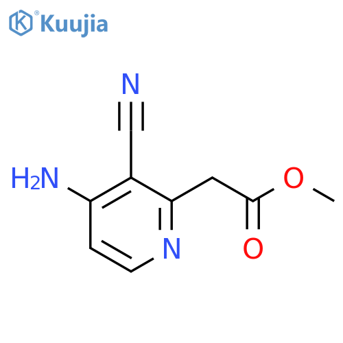 Methyl 4-amino-3-cyanopyridine-2-acetate structure