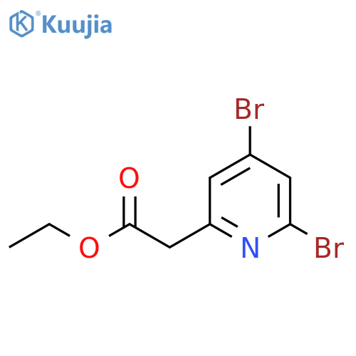 Ethyl 2,4-dibromopyridine-6-acetate structure