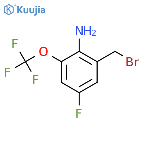 2-Amino-5-fluoro-3-(trifluoromethoxy)benzyl bromide structure