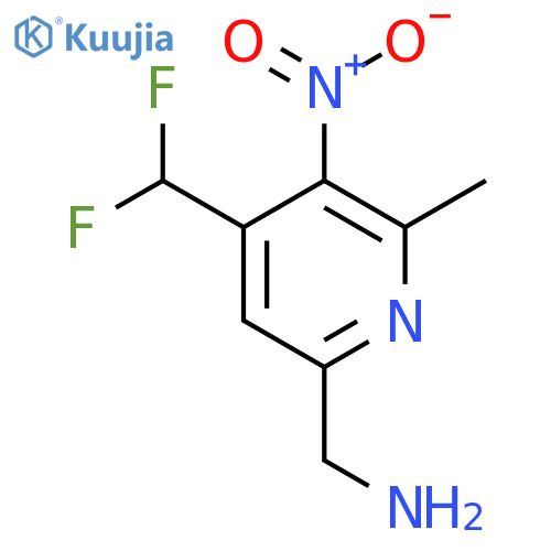 6-(Aminomethyl)-4-(difluoromethyl)-2-methyl-3-nitropyridine structure