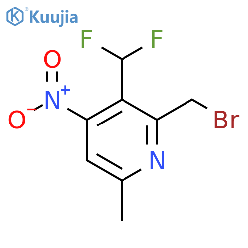 2-(Bromomethyl)-3-(difluoromethyl)-6-methyl-4-nitropyridine structure