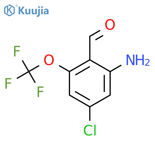 2-Amino-4-chloro-6-(trifluoromethoxy)benzaldehyde structure