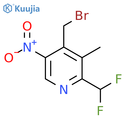 4-(Bromomethyl)-2-(difluoromethyl)-3-methyl-5-nitropyridine structure