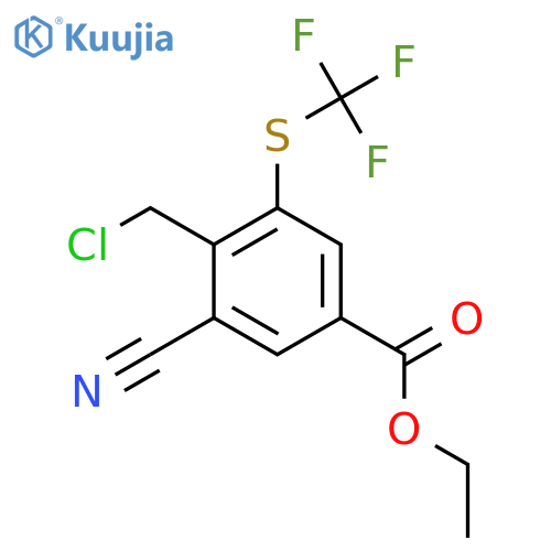 Ethyl 4-chloromethyl-3-cyano-5-(trifluoromethylthio)benzoate structure