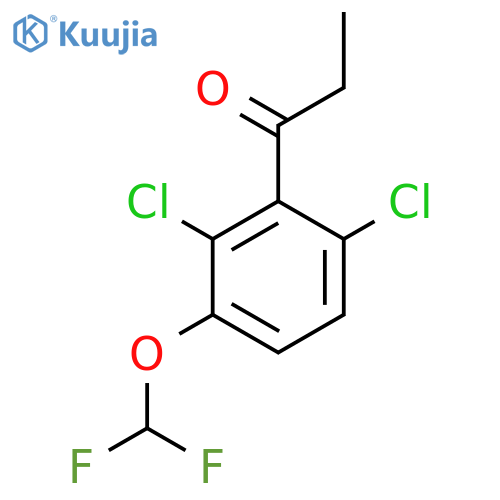 2',6'-Dichloro-3'-(difluoromethoxy)propiophenone structure