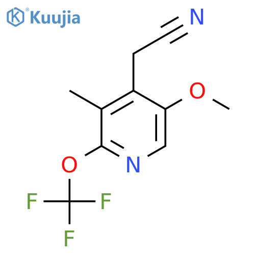 5-Methoxy-3-methyl-2-(trifluoromethoxy)pyridine-4-acetonitrile structure