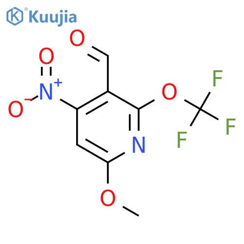 6-Methoxy-4-nitro-2-(trifluoromethoxy)pyridine-3-carboxaldehyde structure