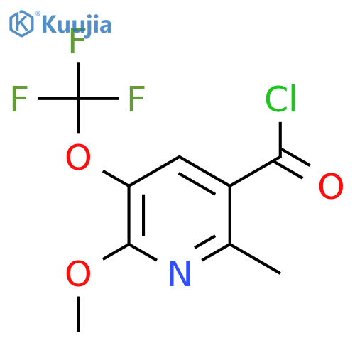 2-Methoxy-6-methyl-3-(trifluoromethoxy)pyridine-5-carbonyl chloride structure