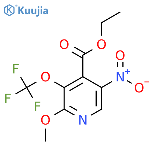 Ethyl 2-methoxy-5-nitro-3-(trifluoromethoxy)pyridine-4-carboxylate structure