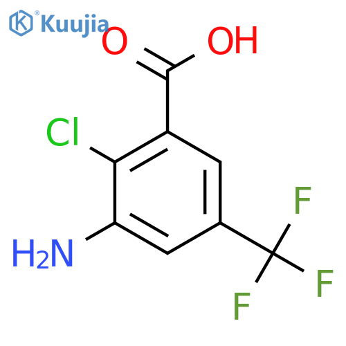 3-Amino-2-chloro-5-(trifluoromethyl)benzoic acid structure