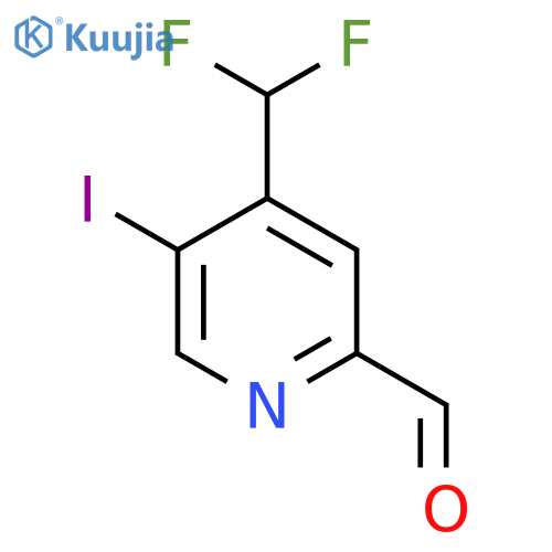 4-(Difluoromethyl)-5-iodopyridine-2-carboxaldehyde structure