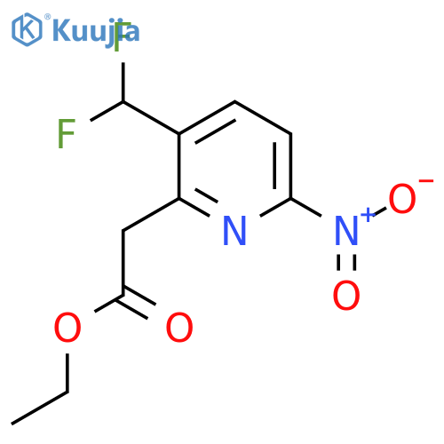 Ethyl 3-(difluoromethyl)-6-nitropyridine-2-acetate structure