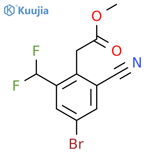 Methyl 4-bromo-2-cyano-6-(difluoromethyl)phenylacetate structure