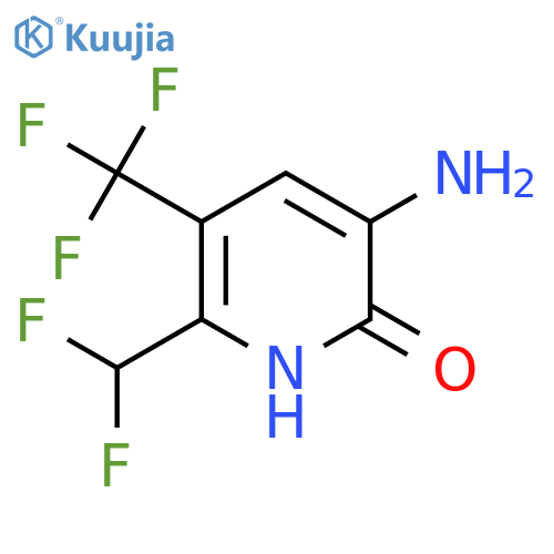 3-Amino-6-(difluoromethyl)-2-hydroxy-5-(trifluoromethyl)pyridine structure