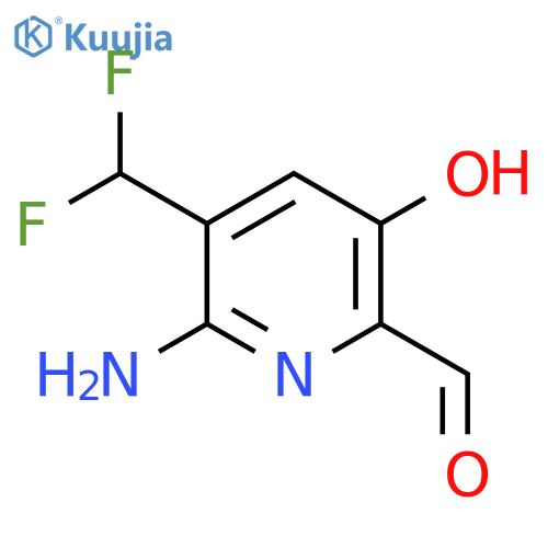 2-Amino-3-(difluoromethyl)-5-hydroxypyridine-6-carboxaldehyde structure