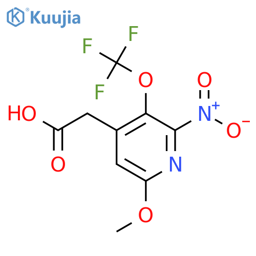 6-Methoxy-2-nitro-3-(trifluoromethoxy)pyridine-4-acetic acid structure