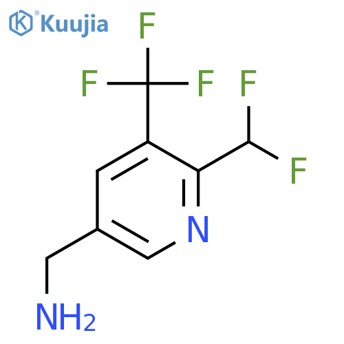 5-(Aminomethyl)-2-(difluoromethyl)-3-(trifluoromethyl)pyridine structure