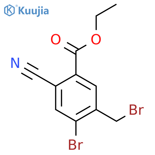 Ethyl 4-bromo-5-bromomethyl-2-cyanobenzoate structure