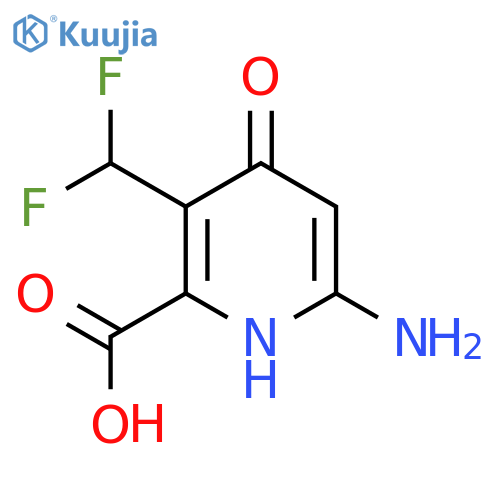 6-Amino-3-(difluoromethyl)-4-hydroxypyridine-2-carboxylic acid structure