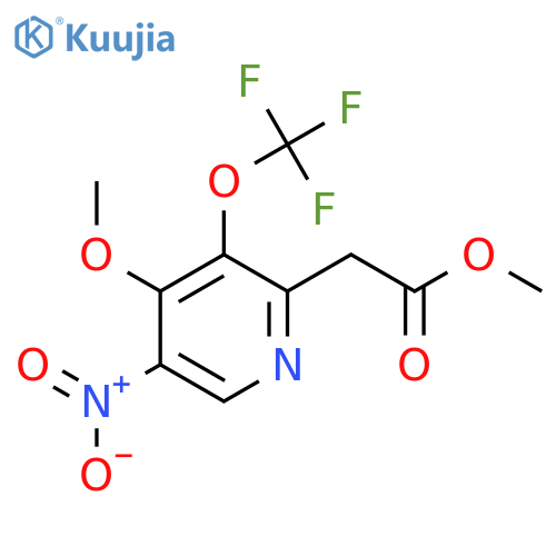 Methyl 4-methoxy-5-nitro-3-(trifluoromethoxy)pyridine-2-acetate structure